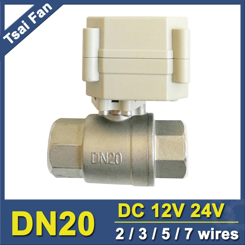 TF Electric Stainless Steel Valve TF20 S2 B 2 Way DN20 Full Port 3 4 Actuator