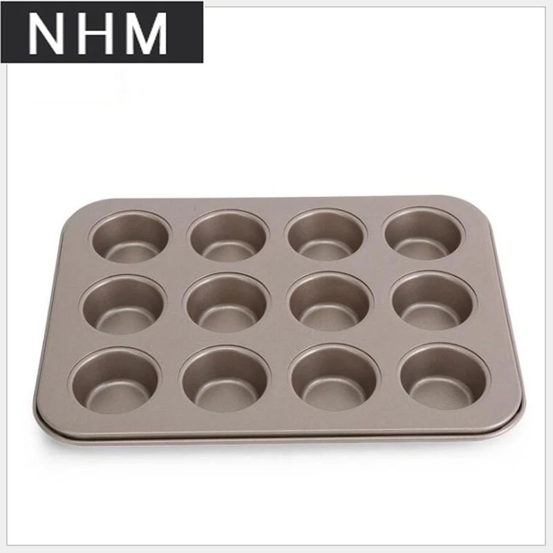 

NHM 1 pcs Cake mold 12 cupcake mold baking cup cake non-stick coating abrasive Baking Tools