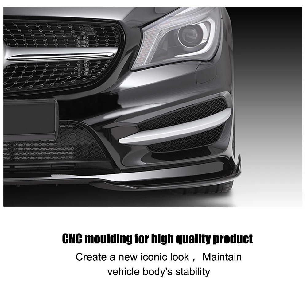 Стайлинга автомобилей углеродного волокна авто передний бампер туман Vent отделка для бенц C117 CLA250 CLA45 Седан 4 двери 2013