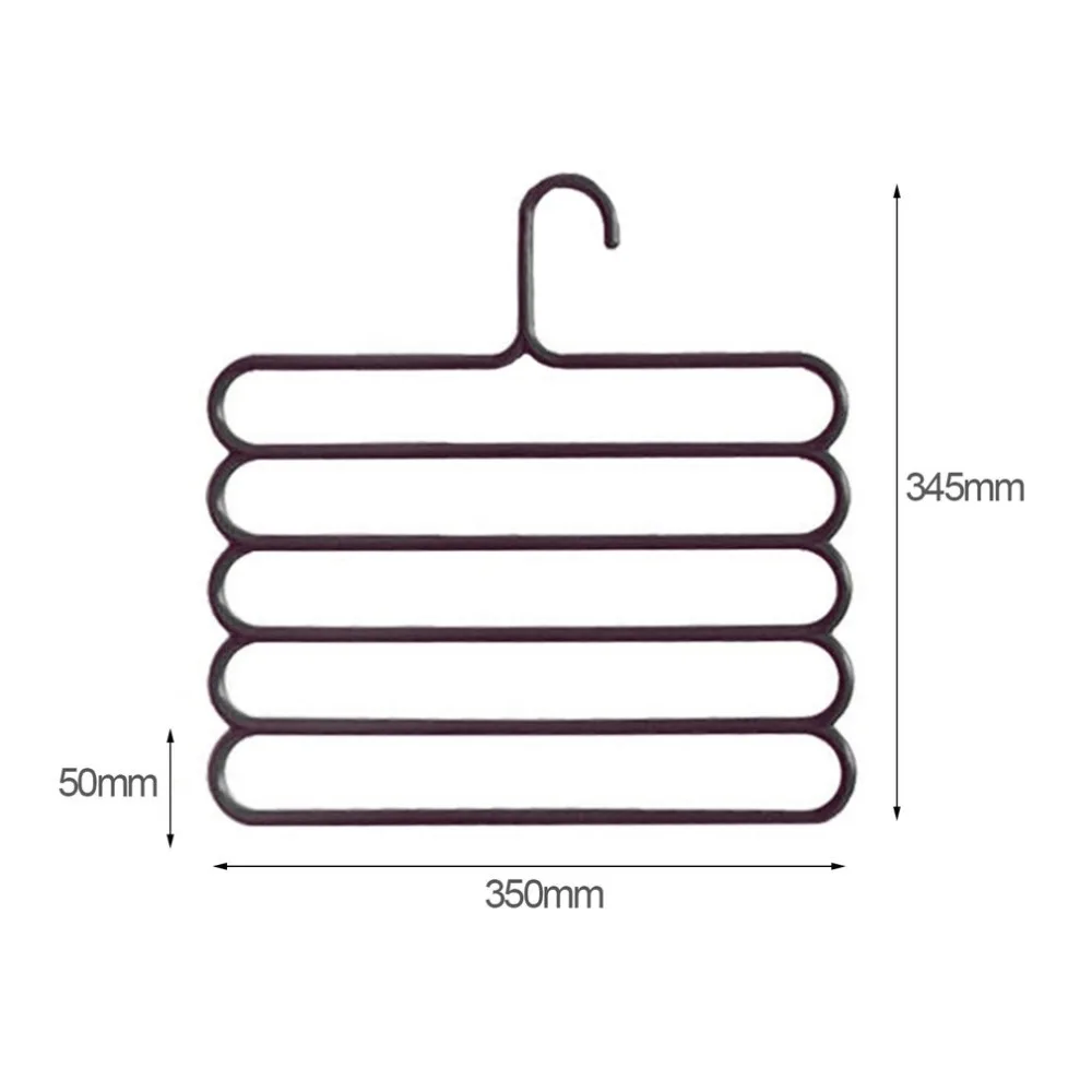 Противоскользящая Волшебная вешалка для брюк из нержавеющей стали многофункциональные штаны держатель для ремня в шкаф стойка s-типа 5 слоев Экономия пространства