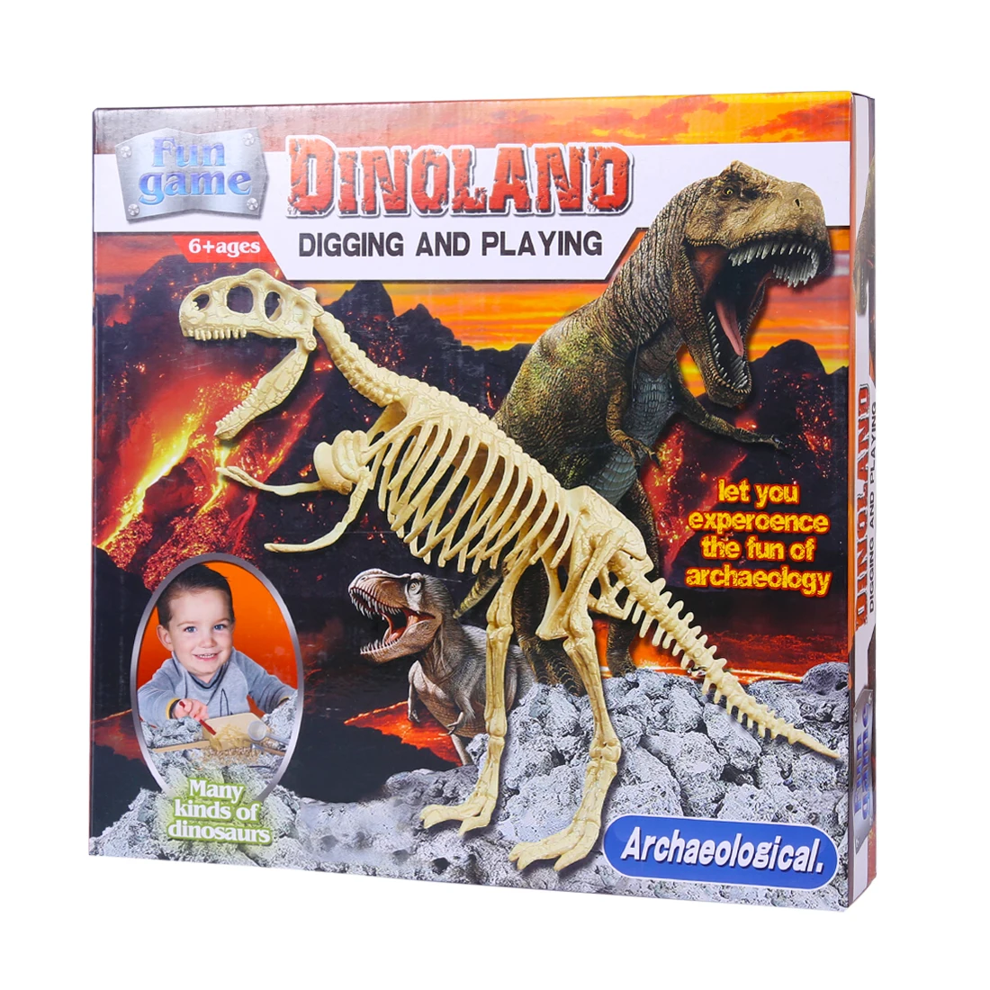 Тираннозаврами; издание дети сборки динозавров археологии земляных работ с мячом Развивающие игрушки для детей