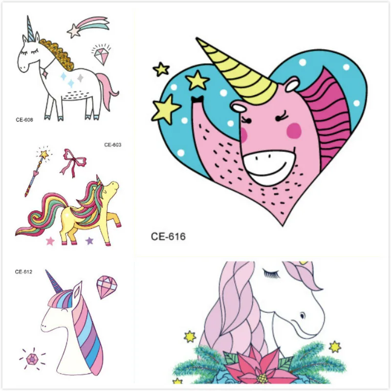

1 Set Emoji Stickers Annoyance Rainbow Unicorn Cartoon Sticker spinning Top Gift Toys Boy Girl Children Watermark Tattoo