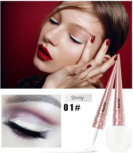 KISSBEAUTY-57432-01 Блестящая жидкая подводка для глаз блестящая подводка для глаз жидкая водостойкая Стойкая подводка для глаз Косметика для макияжа - Цвет: KISSBEAUTY-57432-01