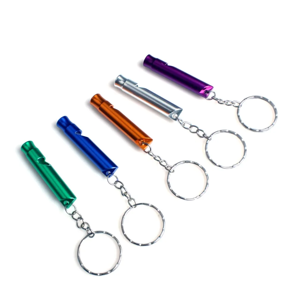 

10PCS X Outdoor Emergency Whistle Survival with Keychain Alloy for Camping Hiking Dog Training Self-Defense Kids Women