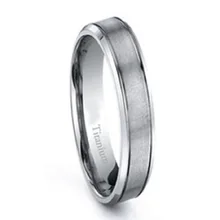 4 мм Большая распродажа женское кольцо из чистого титана обручальное кольцо матовая отделка подарок на день рождения на годовщину размер США 4 9 Ti004RW