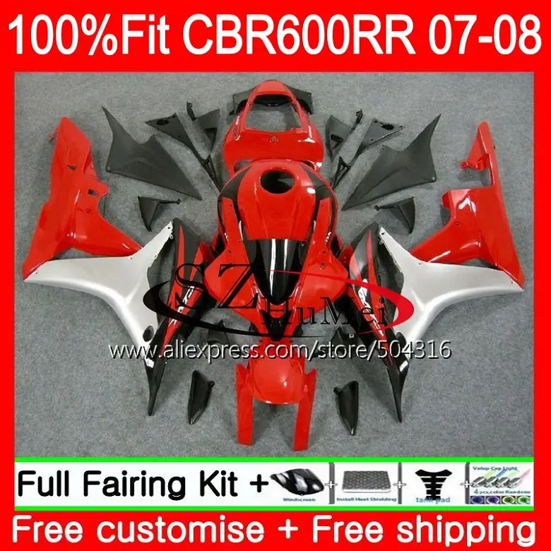 

Injection For HONDA CBR 600 RR 07 08 CBR 600RR 600F5 52SH4 CBR600RR CBR600F5 F5 07 08 CBR600 RR 2007 2008 Fairings red black