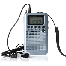 Цифровое портативное радио FM AM с зарядка через usb карманный мини радиоприемник ЖК-дисплей Дисплей с наушником для Mp3 воспроизведения музыки