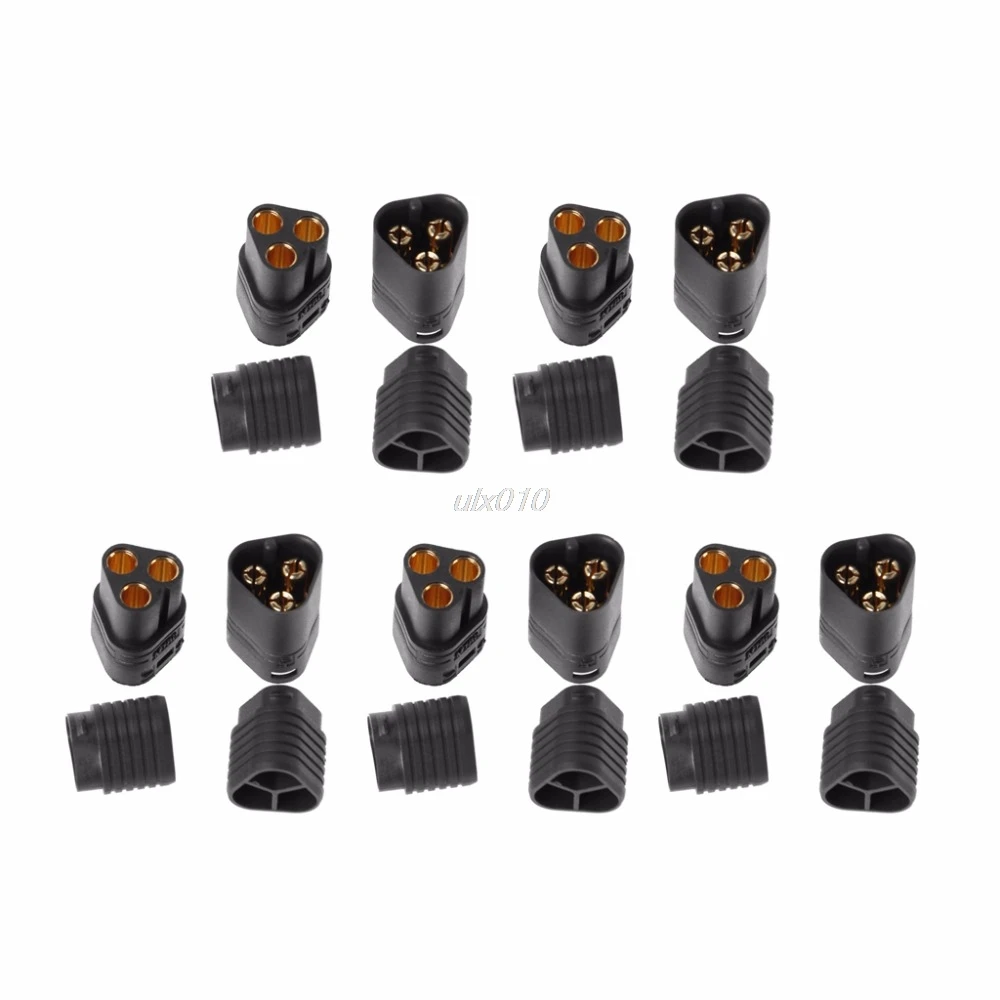5Pairs MT60 3.5mm 3 Pole Bullet Connector Plug Male & Female For RC ESC
