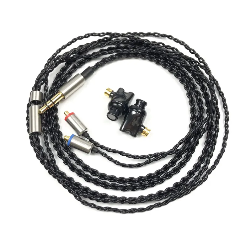 Новейшие mmcx IE800 наушники HiFi в ухо керамический наушник вкладыши Наушники Wth MicTop качество гарнитура Кабель Для shure SE215 - Цвет: Black no mic cable