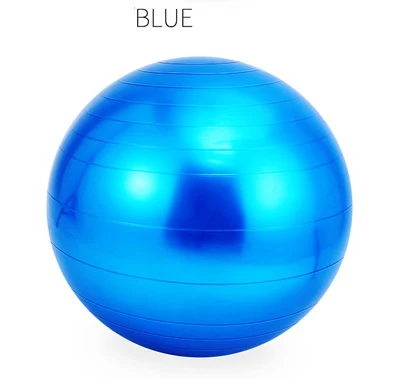 65 см Многофункциональный Burstproof ПВХ мяч для занятий йогой с насосом для использования в помещении тренировка фитнес йога мяч баланс пилатеса - Цвет: Blue