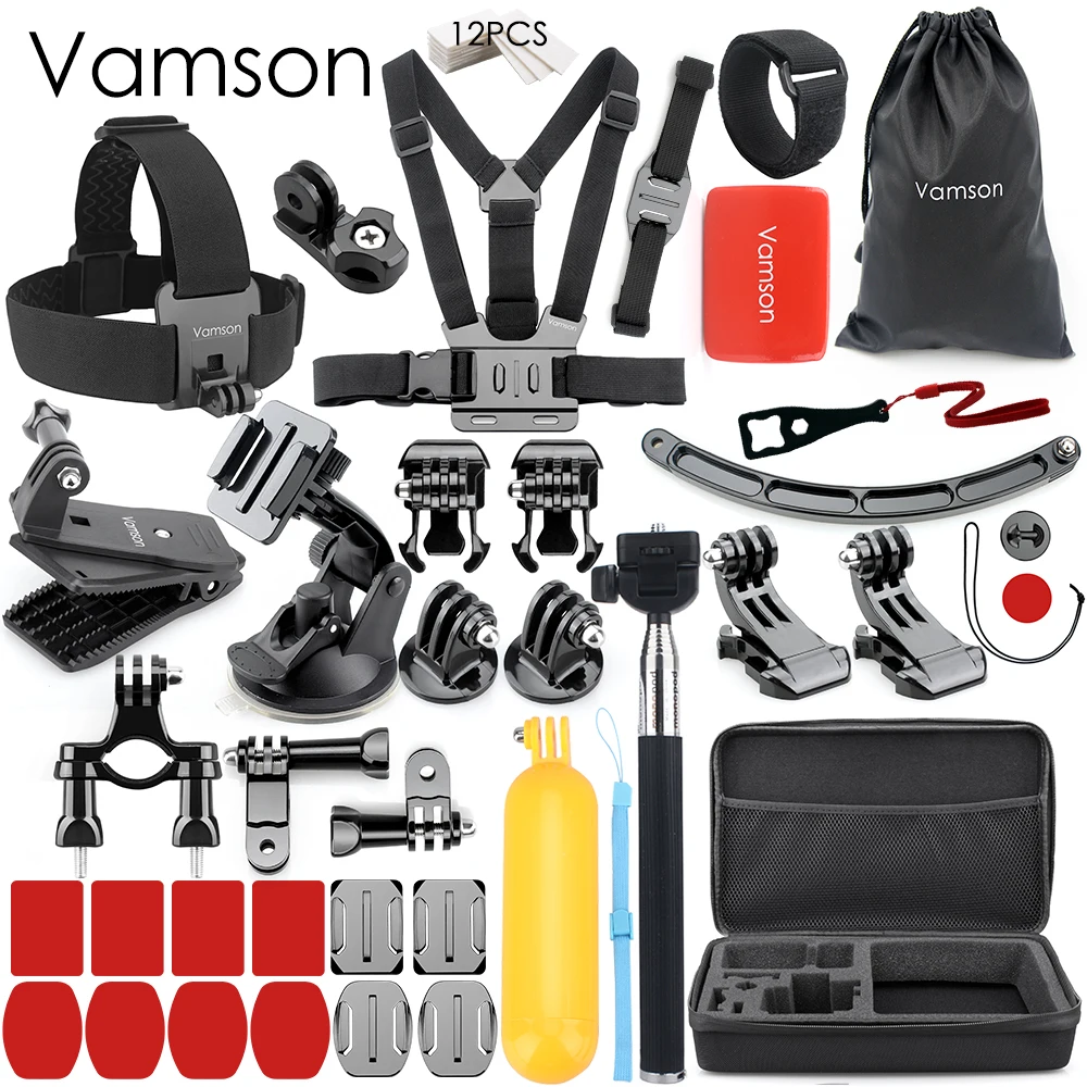 

Vamson for SJCAM Accessories 37 in 1 For Gopro Hero 5 4 3 for Xiaomi for Yi 4K for EKEN H9R Action Camera VS70