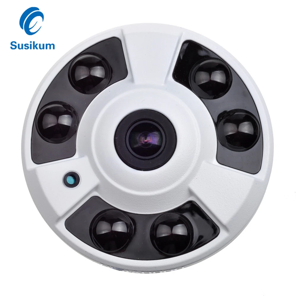 

Mini Dome 5MP Camera 6Pcs Array leds IR Distance 30M 180 Degree View Night Vision Fisheye Analog Surveillance Camera With OSD
