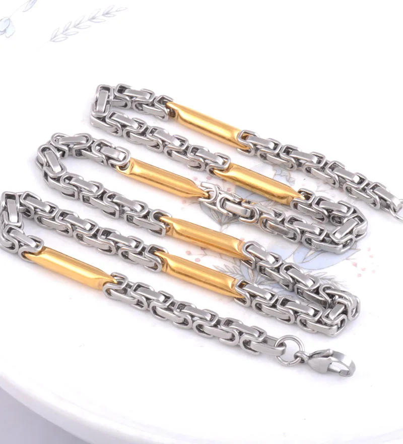 Buy width 5.0mm 316L stainless steel men necklace swag