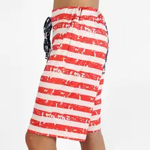 Хороший Модный повседневный мужской американский флаг шнурок печатные звезды Шорты Брюки для лета поп распродажа Pantalon Homme# AA