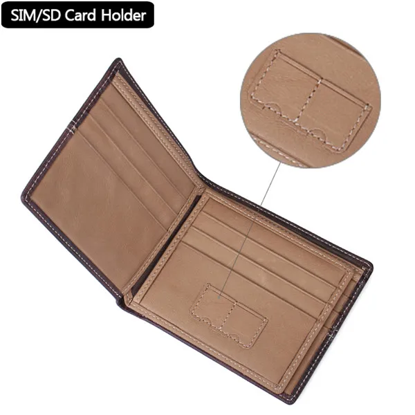 Bullcaptain<ALIMT >&reg;</ALIMT> Men Minimalist Wallet Bifold Genuine Leather Durable Wallet High Capacity Card Holder