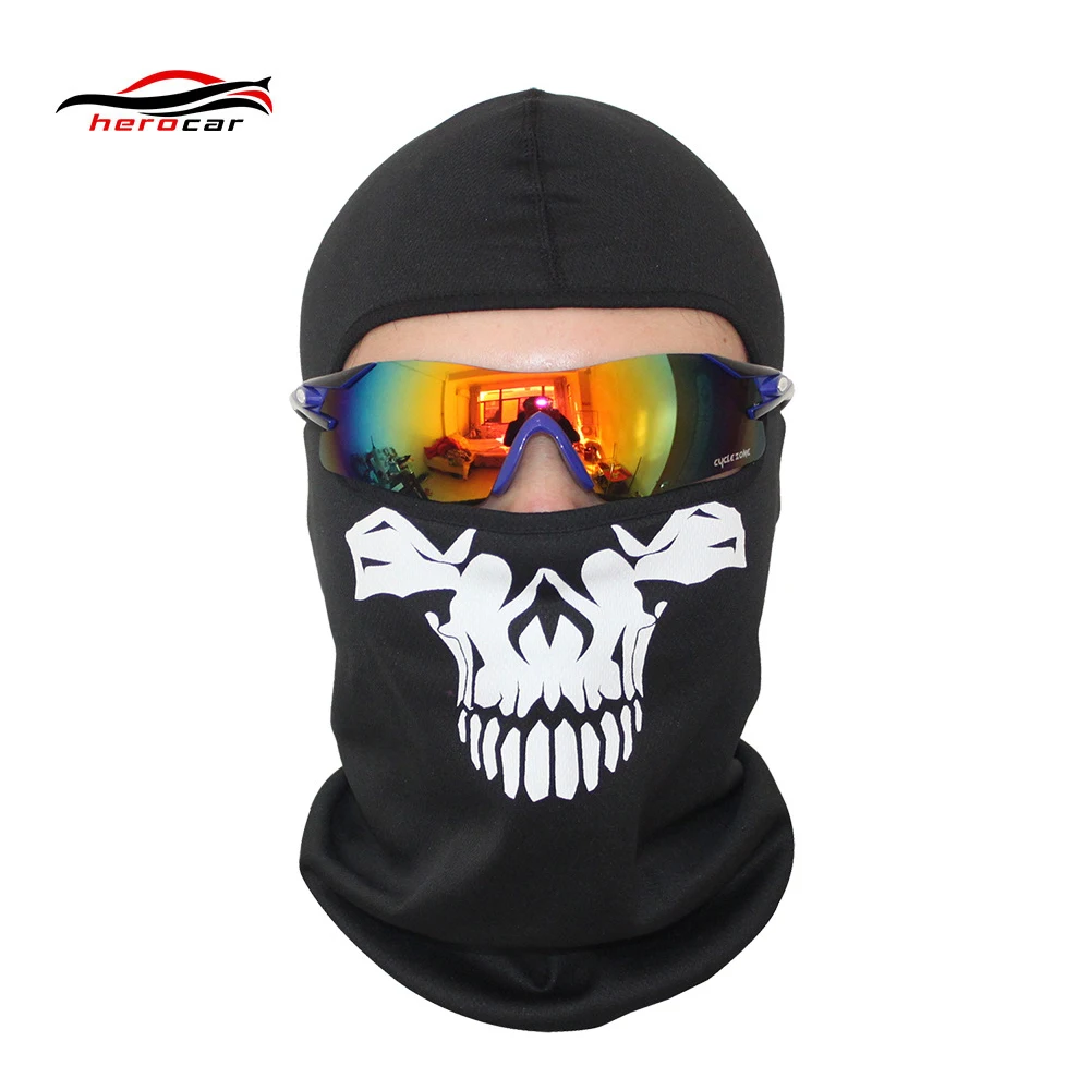 Мотоциклетная маска для лица, Череп, призрачный Байкер, летняя маска для мотоцикла, дышащая Ветрозащитная маска на лицо от ветра, мотоциклетный шарф - Цвет: C