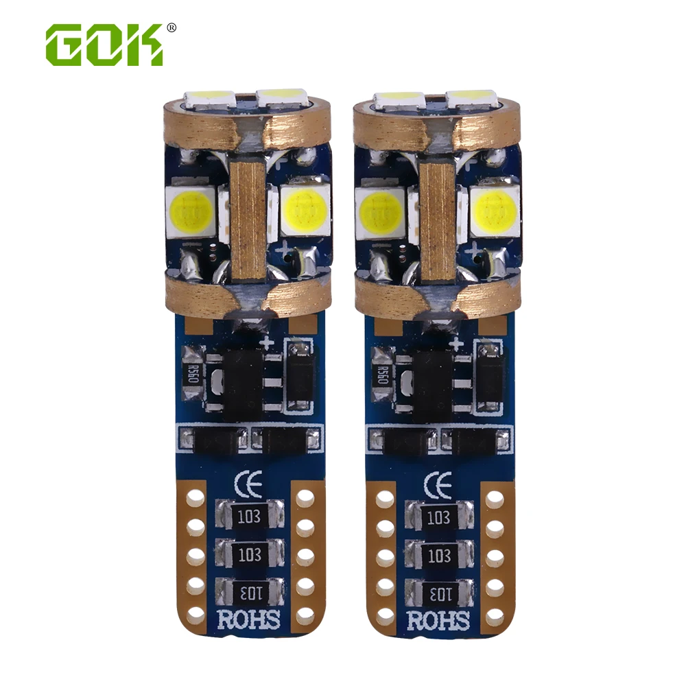 Новинка сверхъяркая Светодиодная лампа t10 canbus без ошибок w5w 194 168 led 3030 SMD W5W 10smd