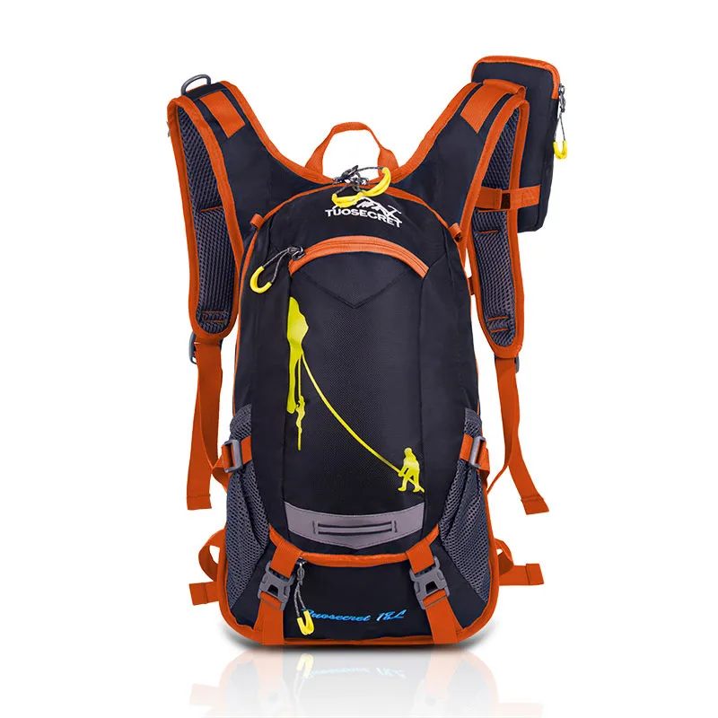 Уличный спортивный рюкзак, сумки для велоспорта, дорожные походные сумки, рюкзак для альпинизма, Большая вместительная сумка для верховой езды со шлемом, баскетбольная сетка - Цвет: orange