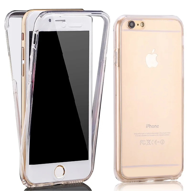 

360 Degree Full Body Coverage Front + Back Case Cover for iPhone 8 Case iPhone 7 Plus iPhone 6 6s Transparent TPU Gel Soft Cases