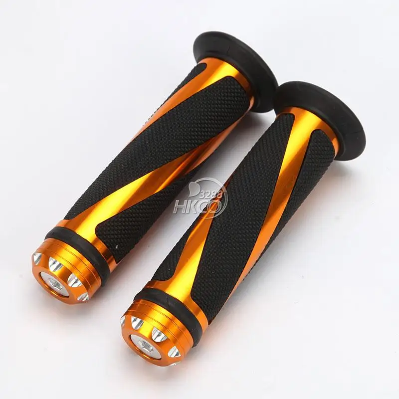 7/8" Gold Stripe Motorcycle Hand Grips For Yamaha Hondain Grips