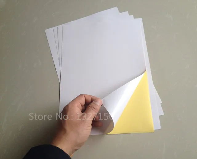 100 sheets white a4 glossy self adhesive label sticker printer paper sticker printer sheets