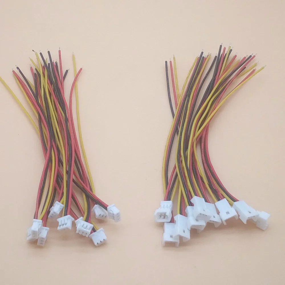 10 пар 1 25 мм JST 2Pin 3Pin 4 контактный Мужской кабель с гнездовой вилкой