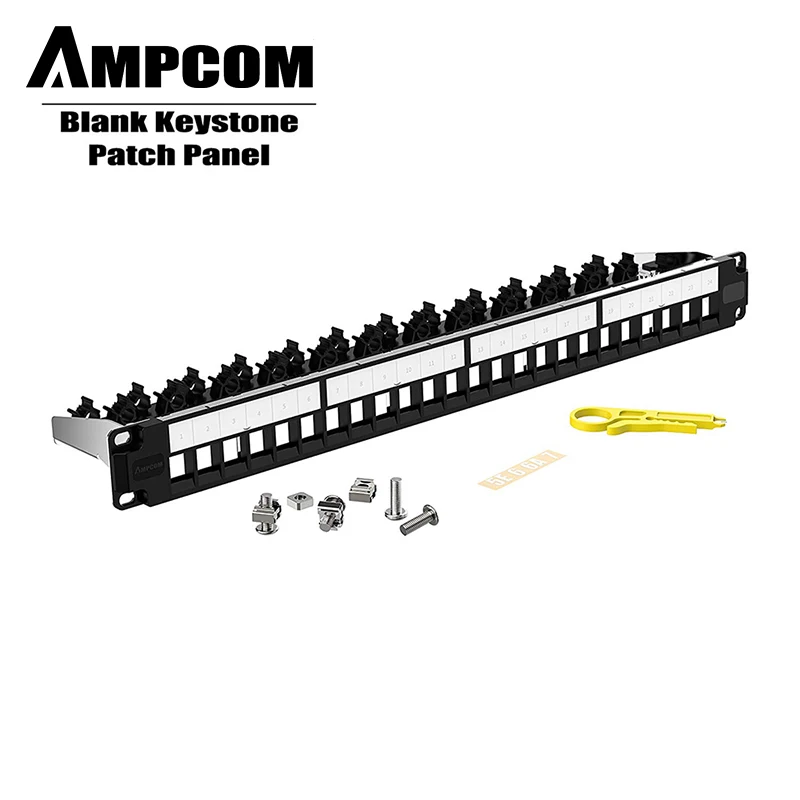 AMPCOM 24-Порты и разъёмы пустой Keystone патч Панель, 1U STP/UTP, 19-дюймовую стойку Настенный кронштейн для телевизора с сзади кабель Управление Панель, ... AMPCOM 24-Порты и разъёмы пустой Keystone патч Панель, 1U STP/UTP, 19-дюймовую стойку Настенный кронштейн для телевизора с сзади кабель Управление Панель, ...
