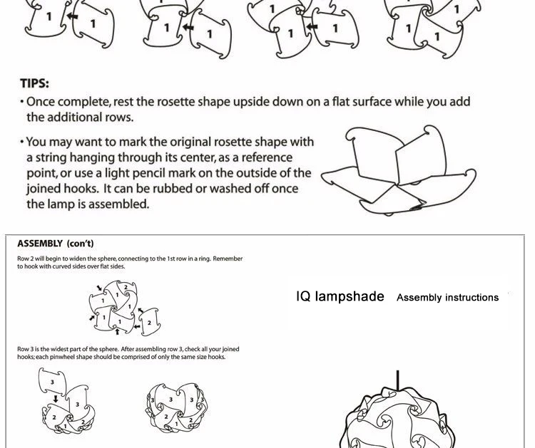 DIY сборка IQ абажур неправильный Сферический Диаметр 25 см лампа покрывает лепесток комбинация защита, украшение абажур