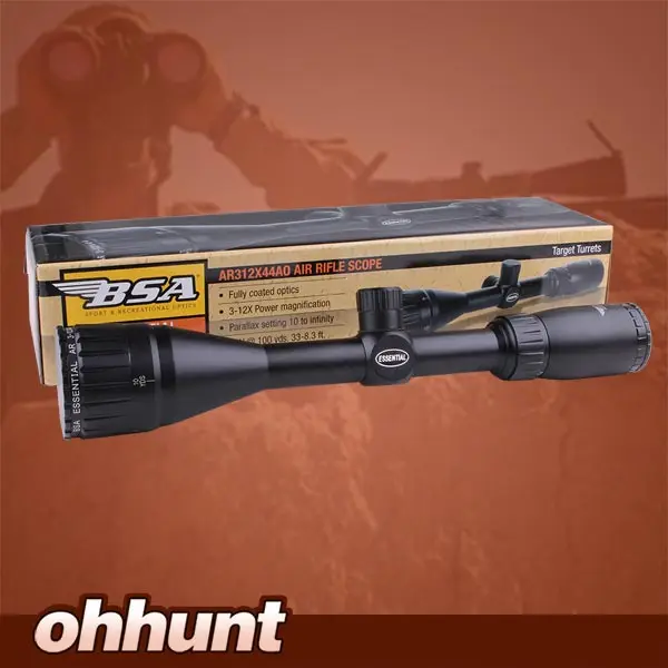 BSA Essential AR 3 12X44 AO Air Gun Mil dot Rifle Scopes Tactical Hunting Shooting Riflescopes