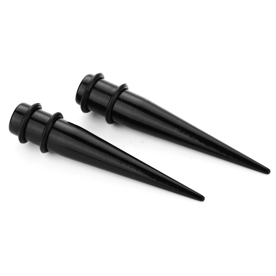 Piercing Jewelry Body Piercing Earrings Ear Piercing Jewelry Body Piercing Jewelry Body Jewelry Ear Taper Earrings 7mm 9mm Black Acrylic Ear Tapers Stretcher Ear Plugs and Tunnels Piercing Expanders Gauges Earrings 1Pc