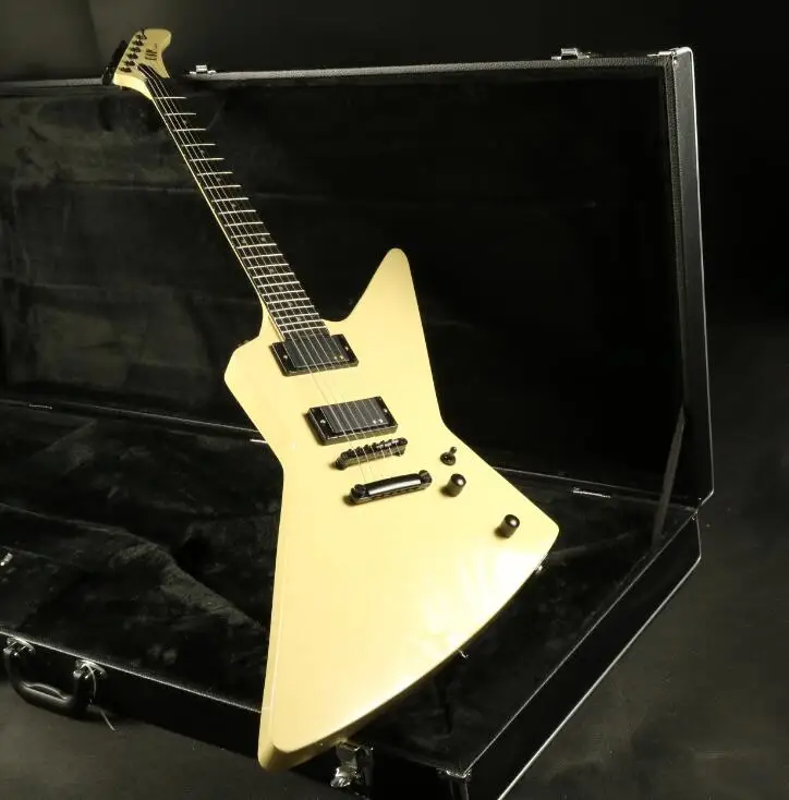 

Top Quality ESPS Explorer Electric Guitar Cream Color Fingerboard Inlay Black Hardware EMG Pickups