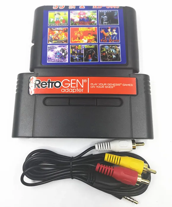 

FOR RetroGEN let you play sega gensis game cartridge on For SNES console with 55 classic games