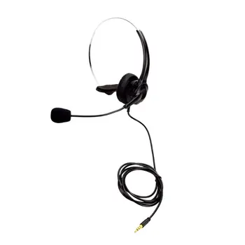 

3.5MM Plug Call Center Headset with Microphone Telephone Voice Interphone Headphone for Computer PC Game Volume Control Accessor