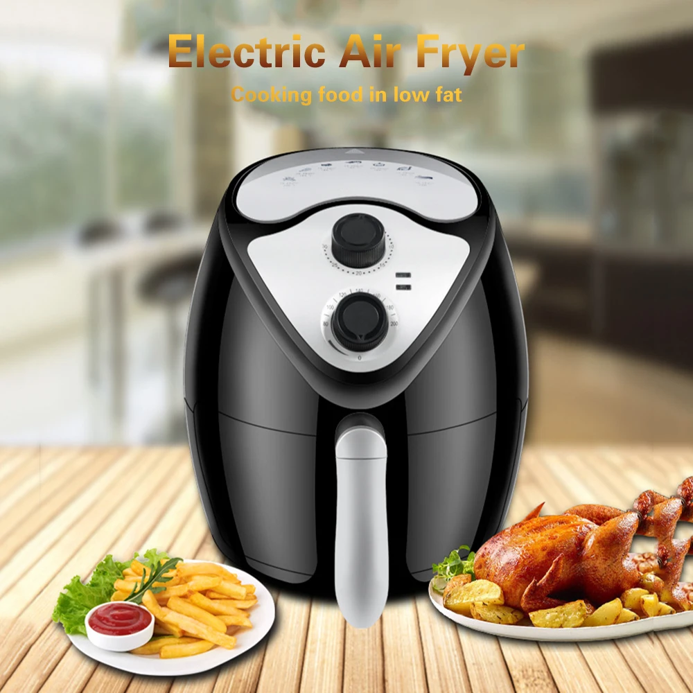 

Multifunctional Air Fryer Electric Hot Air Oil Free Smokeless Kitchen Cooker 2.6L Capacity 220V 1300W(EU Plug)