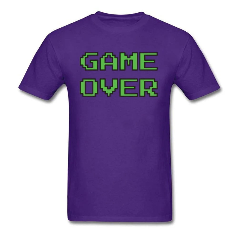 Tops Tees Game Over Labor Day Classic Birthday Short Sleeve All Cotton Round Collar Men T Shirt Birthday Tshirts Game Over purple