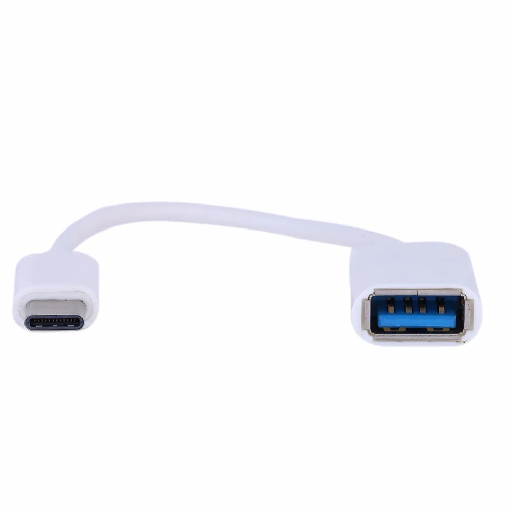 Type C OTG кабель адаптер USB 3,1 type-C штекер USB 2,0 A Женский OTG кабель для передачи данных Шнур адаптер Белый Черный 16 см