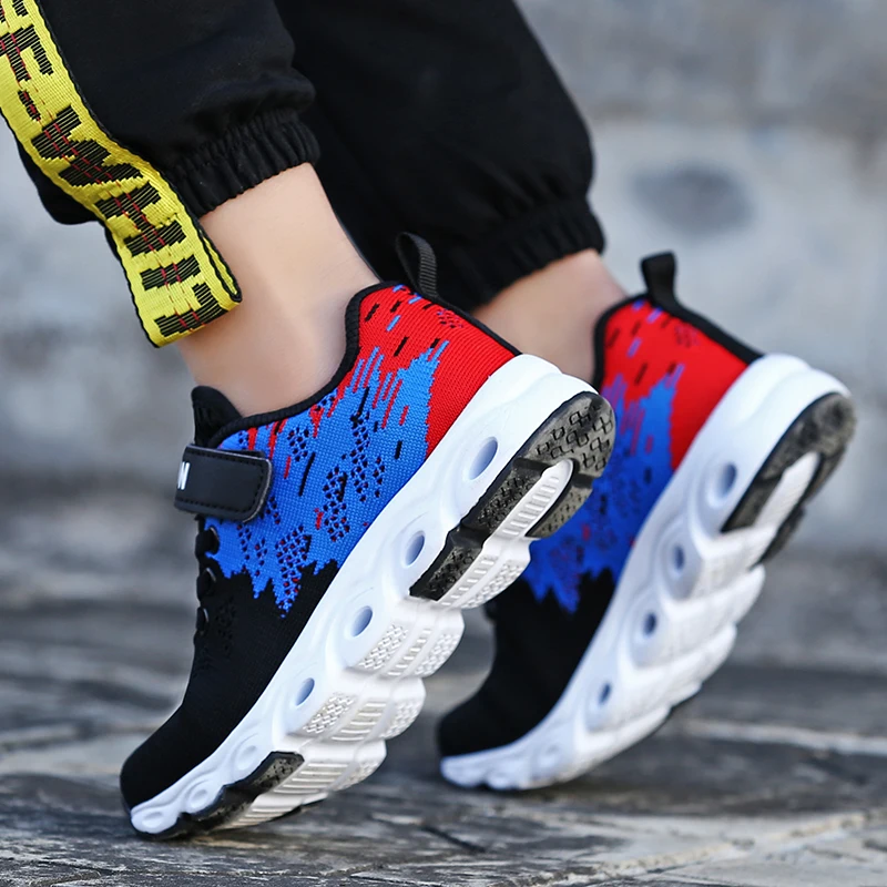 

New Children Shoes Boys Sneakers Sport Shoes Fly Weaving Breathable Sport Kids Sneakers Girls Kids Running Walking Shoes