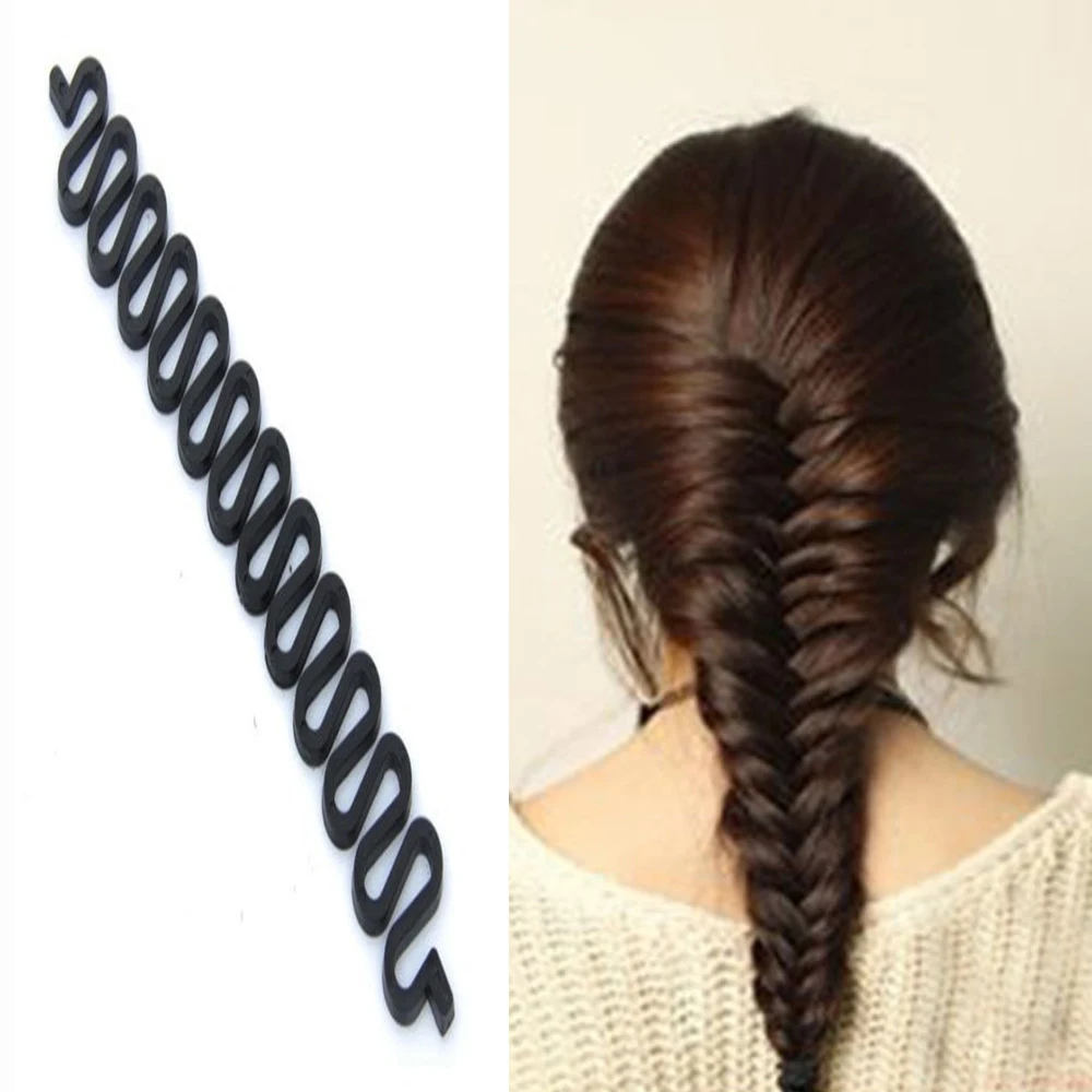 Waves Braider Tool Fashion Lady French Magic Hair Braiding Black Fish Bond Twist Styling Bun Maker For Gir Waves Braider Tool Fashion Lady French Magic Hair Braiding Black Fish Bond Twist Styling Bun Maker For Gir