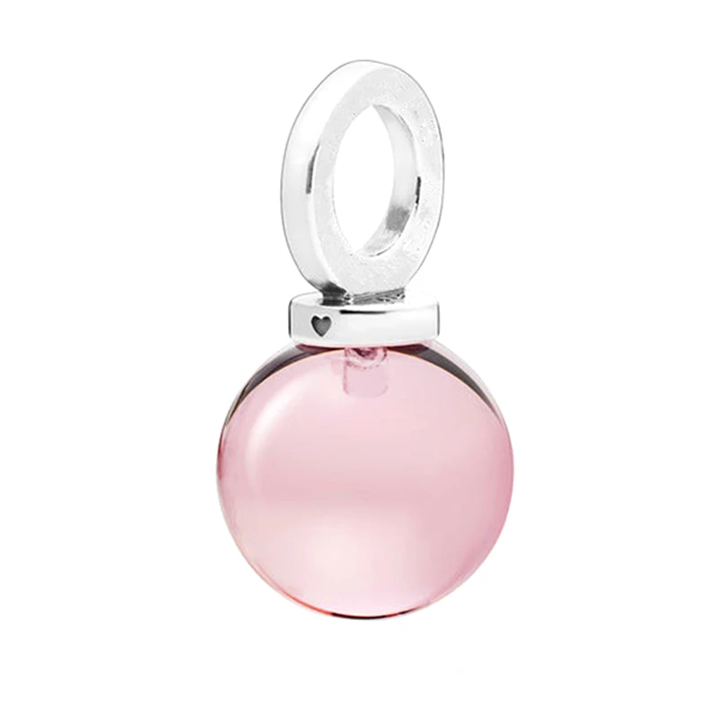 

2018 Love Potion Pendant with Pink Crystal Charm Silver 925 original Beads fits pandora Bracelets Bangles DIY Making Jewelry.