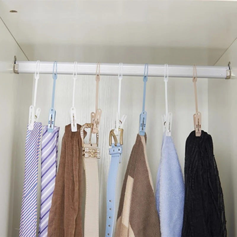 PP подножки для одежды, портативные вешалки для дома, вешалка для полотенец, прищепка, ветрозащитные подножки для одежды, смешанные цвета, 12 шт