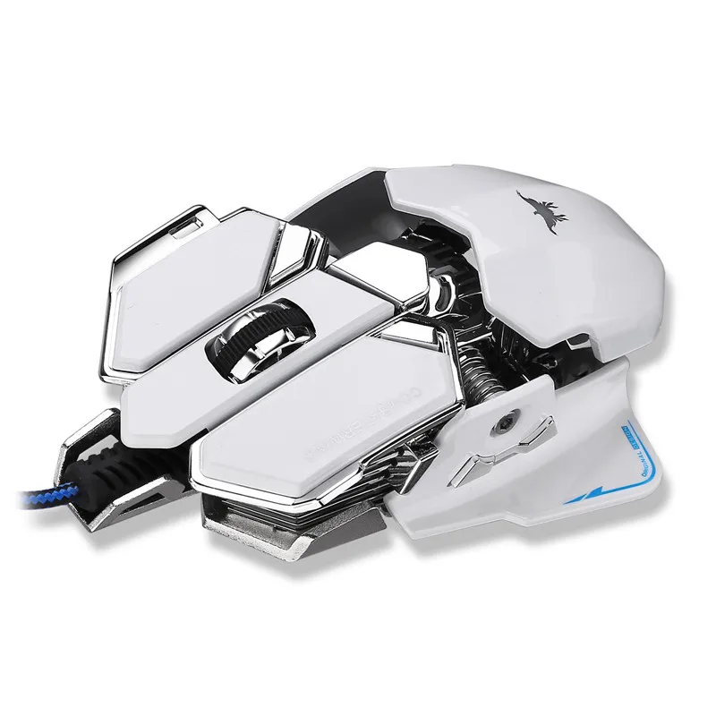 

4800 DPI Aluminum Base Game Mouse,10 Buttons,Professional Programmable USB Wired Gaming Mice for PC Laptops Computer Pro Gamer