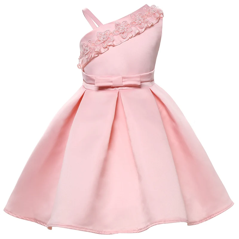 Новое рождественское платье для девочек, костюм, Детские платья для девочек, платье принцессы, детское вечернее платье для 3, 4, 5, 6, 7, 8, 9, 10 лет - Цвет: Pink