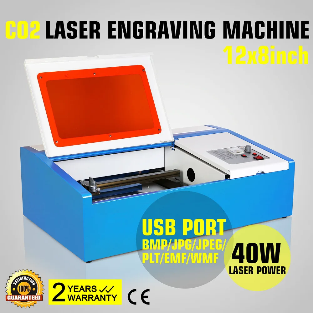 Europe free shipping Updated HIGH PRECISE and HIGH SPEED Third Generation CO2 Laser Engraving Cutting Machine USB PORT