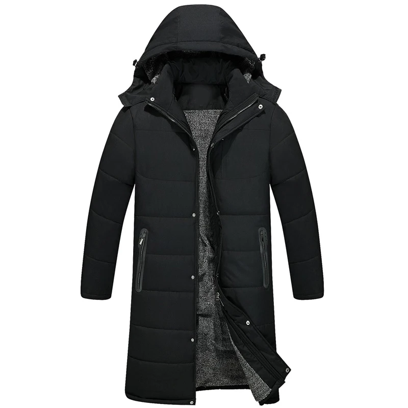 

-30 New Winter Men Hooded Thick Warm Parkas Coat Fur Collar Windproof Casual long Men Clothes Jacket Coat