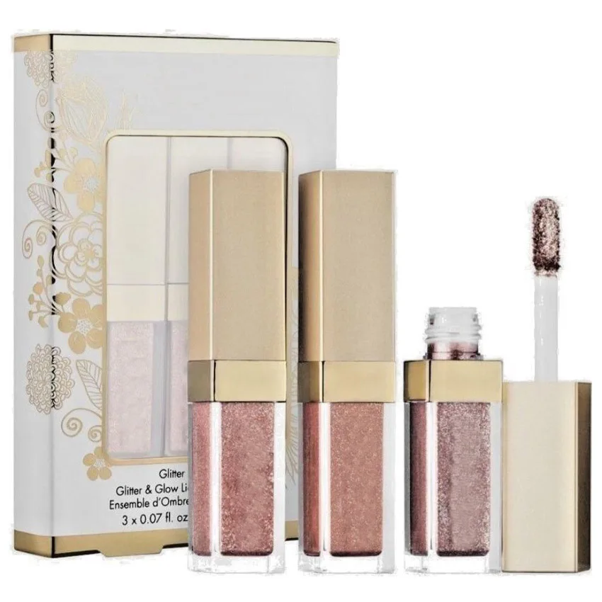 

New 2019 Liquid Eyeshadow 3pcs Glow kitten karma/rose gold retro Metals Glitter or Shimmer & Glow Liquid Eye Shadow Full Size