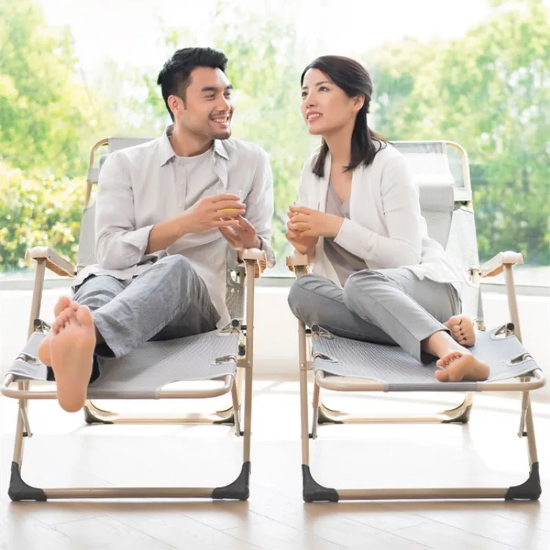

Portable Outdoor Furniture Strong Chaise Lounge Chair Heavy Duty Folding Bed/Cot Armchair Camping Chairs for Home/Office Nap