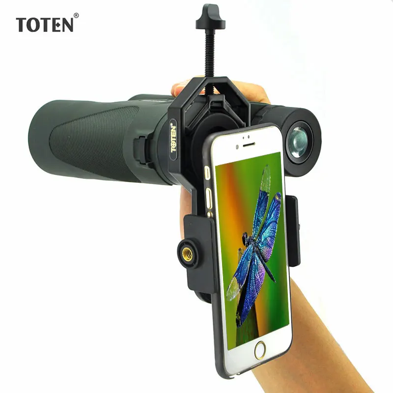TOTEN Universal Cell font b Phone b font Adapter Mount Monocular Binoculars Spotting Scope Bracket Eyepiece