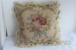 Бесплатная доставка 15 К 16 "х 16" Кружево Чехол ручной работы подушки с цветочным орнаментом без вставки