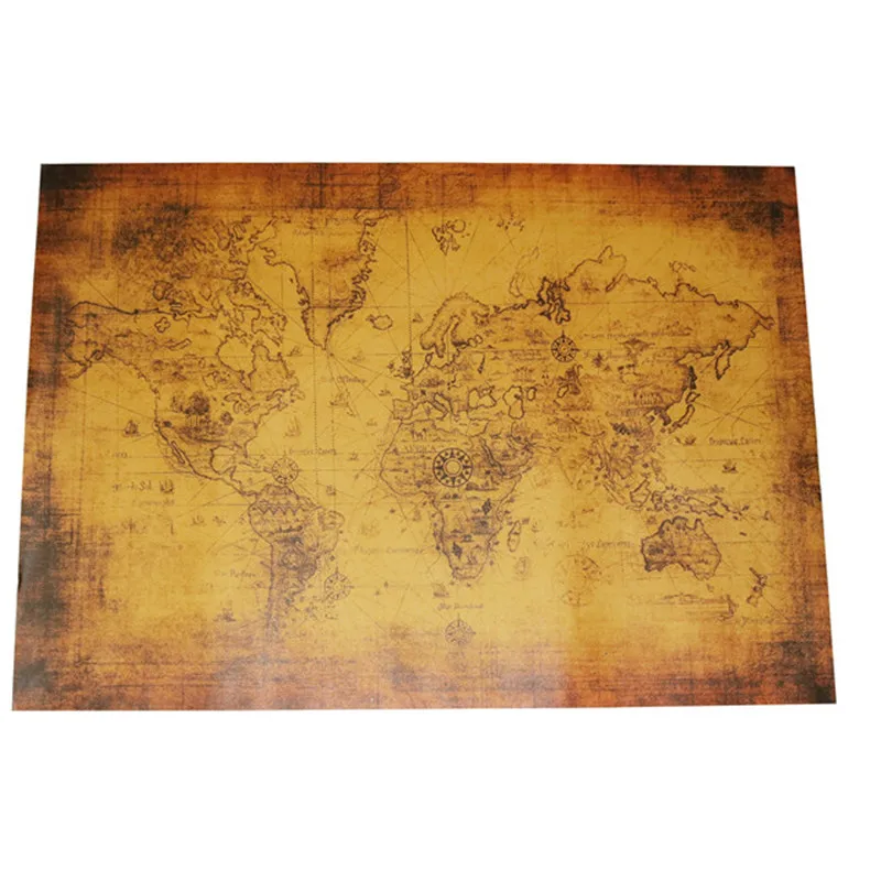 

2pcs World Map Poster Classic Retro Poster Scratch World Map Personalized Travel Map Home Decoration Artist Office Wall Stickers