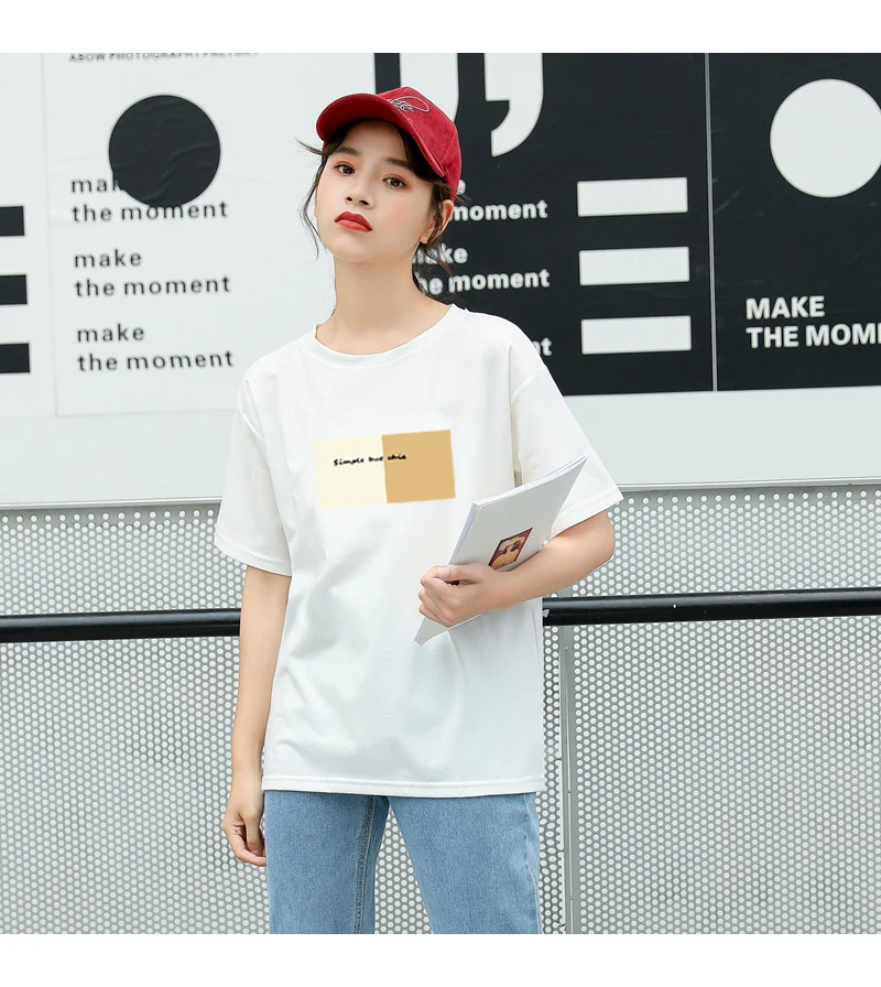 New Women T-shirts Casual Harajuku Letter Printed Tops Tee Summer Female Short Sleeve Cotton Loose Korean Tumblr T Shirt Clothes (5)